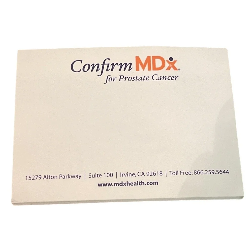 Confirm MDx Drug‎ Rep Pharmaceutical Promo Advertising Sticky Note Pad Prostate